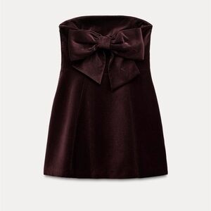 Zara Velvet Bow Dress - NWT